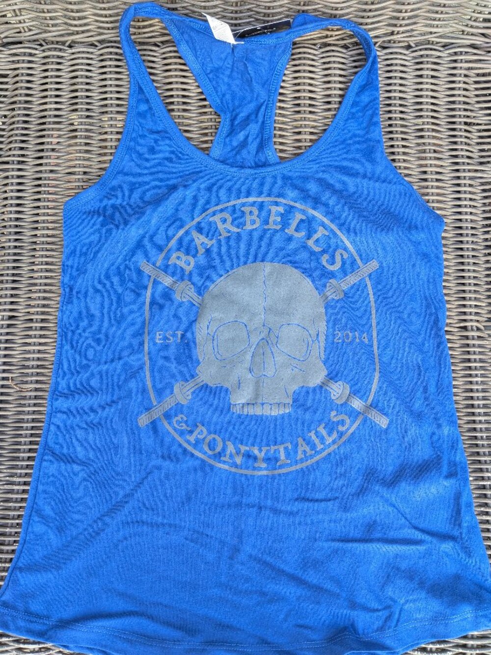 Barbells And Ponytails "Skulls" Racerback Tank Top Sz M NEW